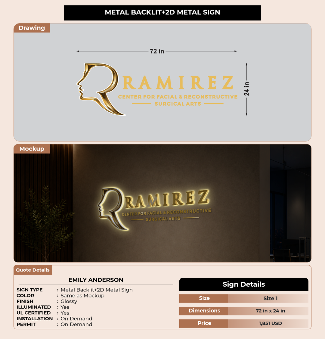 CUSTOM MOCKUP SIGN FOR Emily Anderson