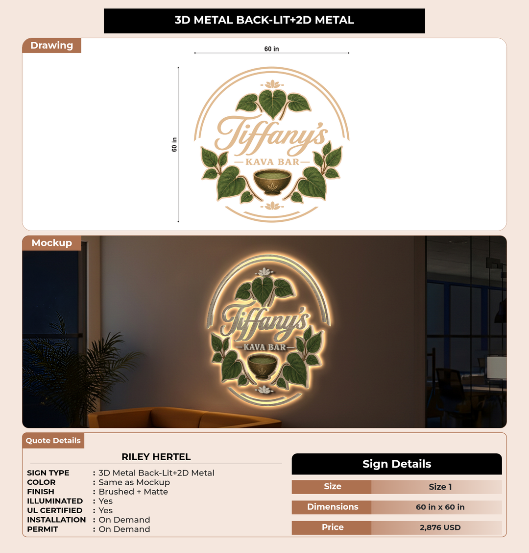 CUSTOM MOCKUP SIGN FOR RILEY HERTEL