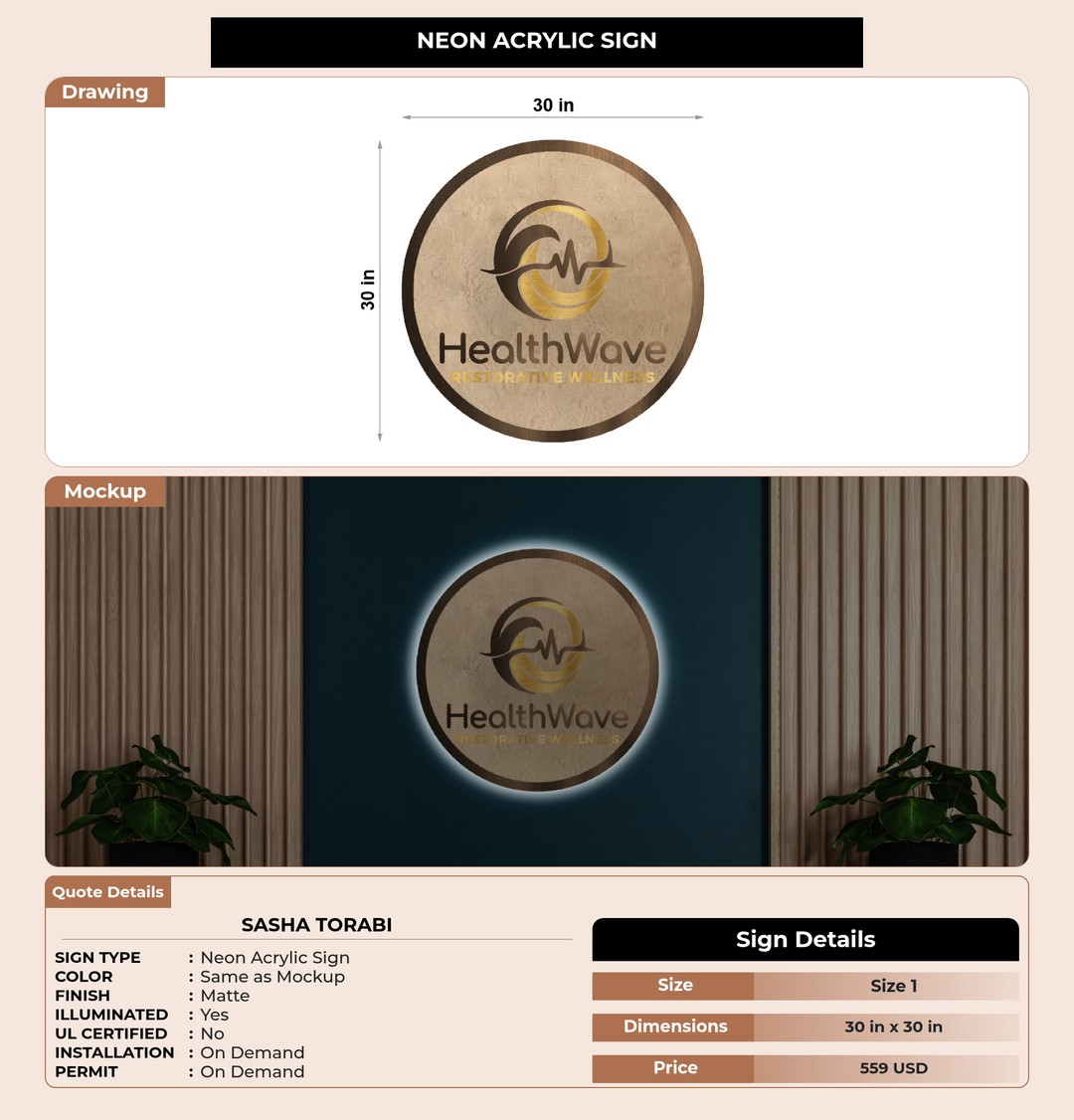 CUSTOM MOCKUP SIGN FOR Sasha Torabi