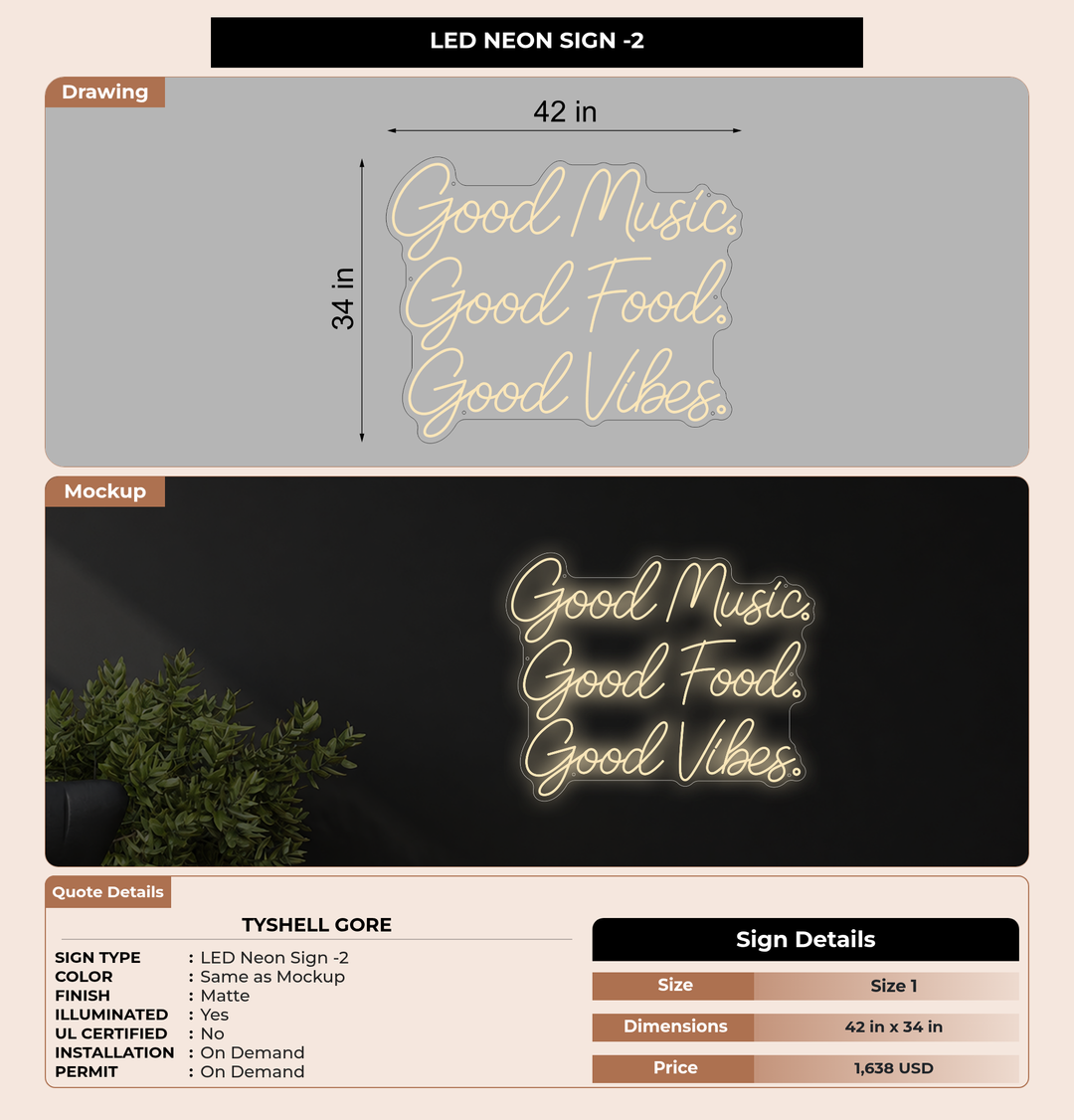 CUSTOM MOCKUP SIGN FOR Tyshell Gore