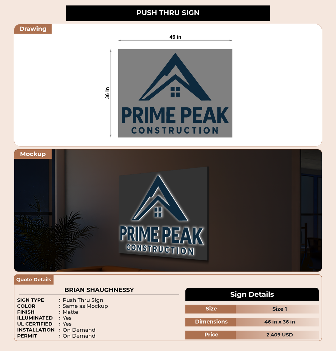 CUSTOM MOCKUP SIGN FOR Brian Shaughnessy