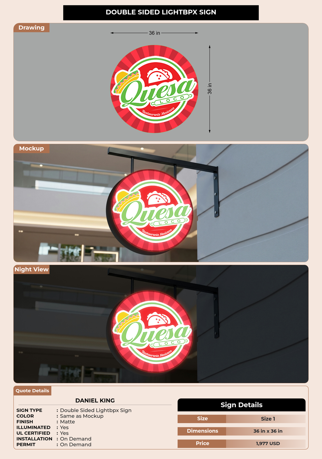 CUSTOM MOCKUP SIGN FOR Daniel King