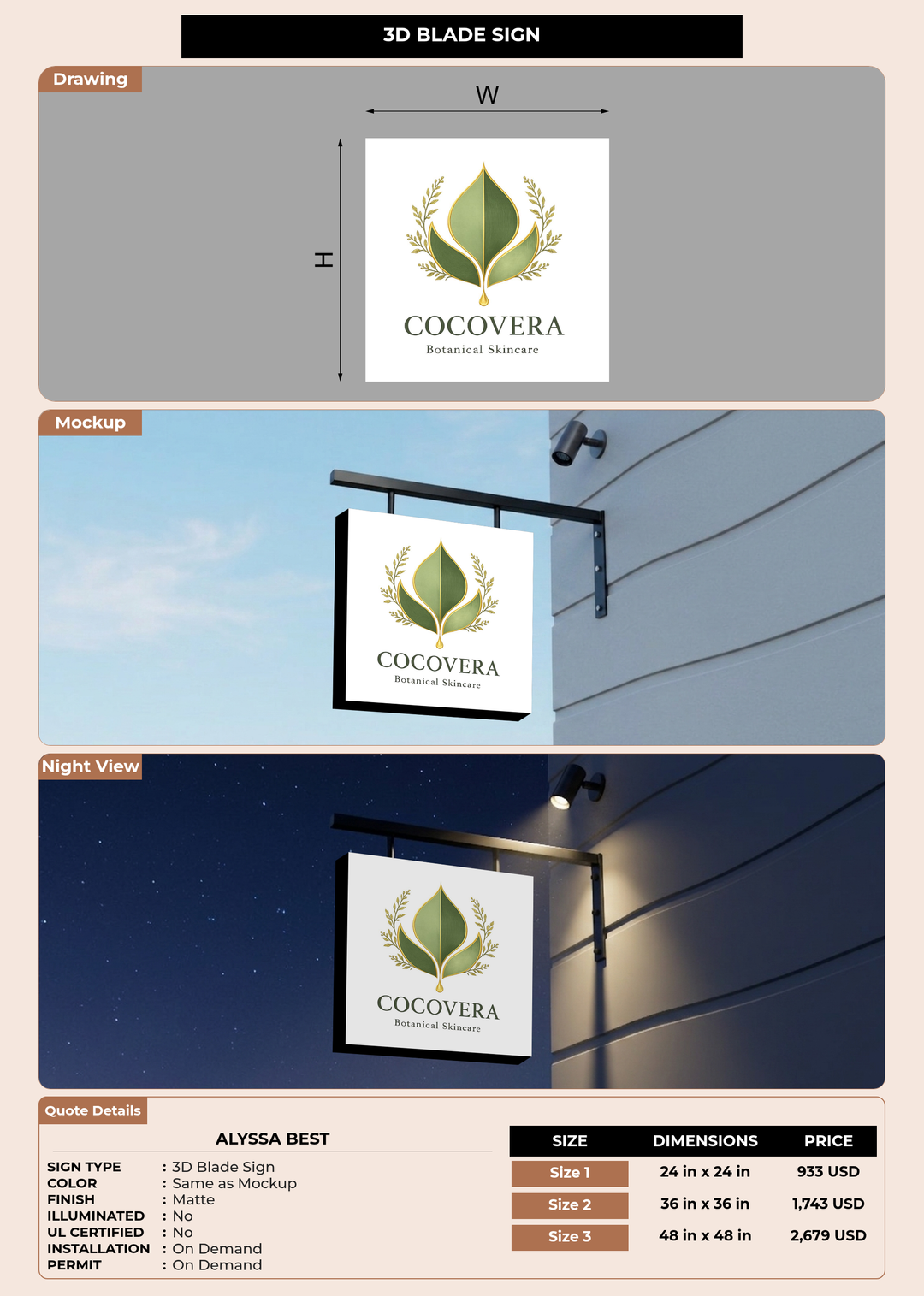 CUSTOM MOCKUP SIGN FOR ALYSSA BEST