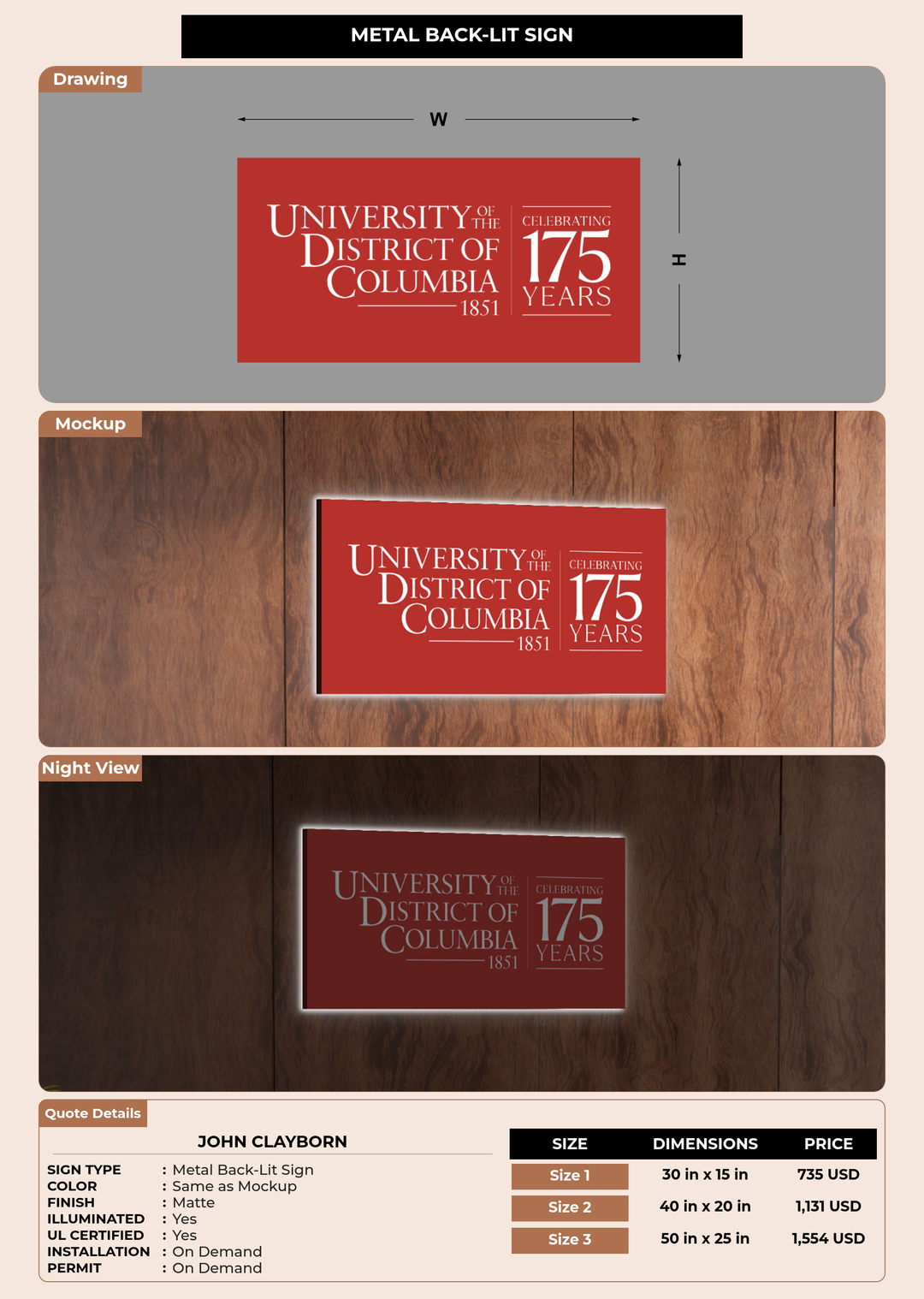 CUSTOM MOCKUP SIGN FOR john clayborn