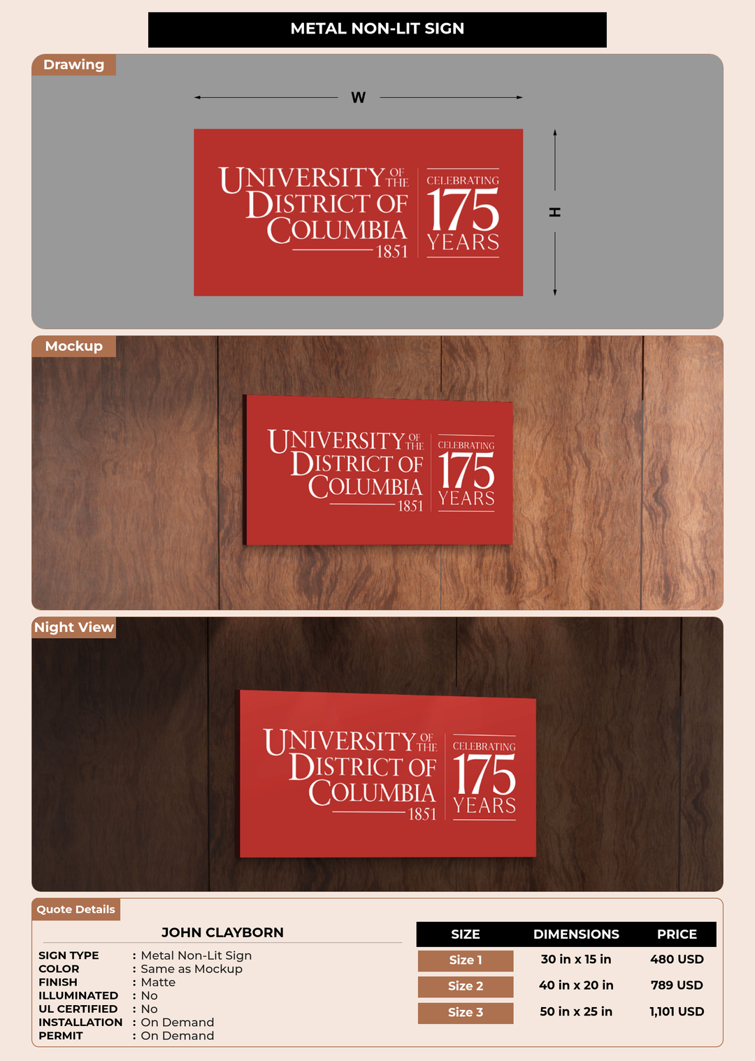 CUSTOM MOCKUP SIGN FOR john clayborn