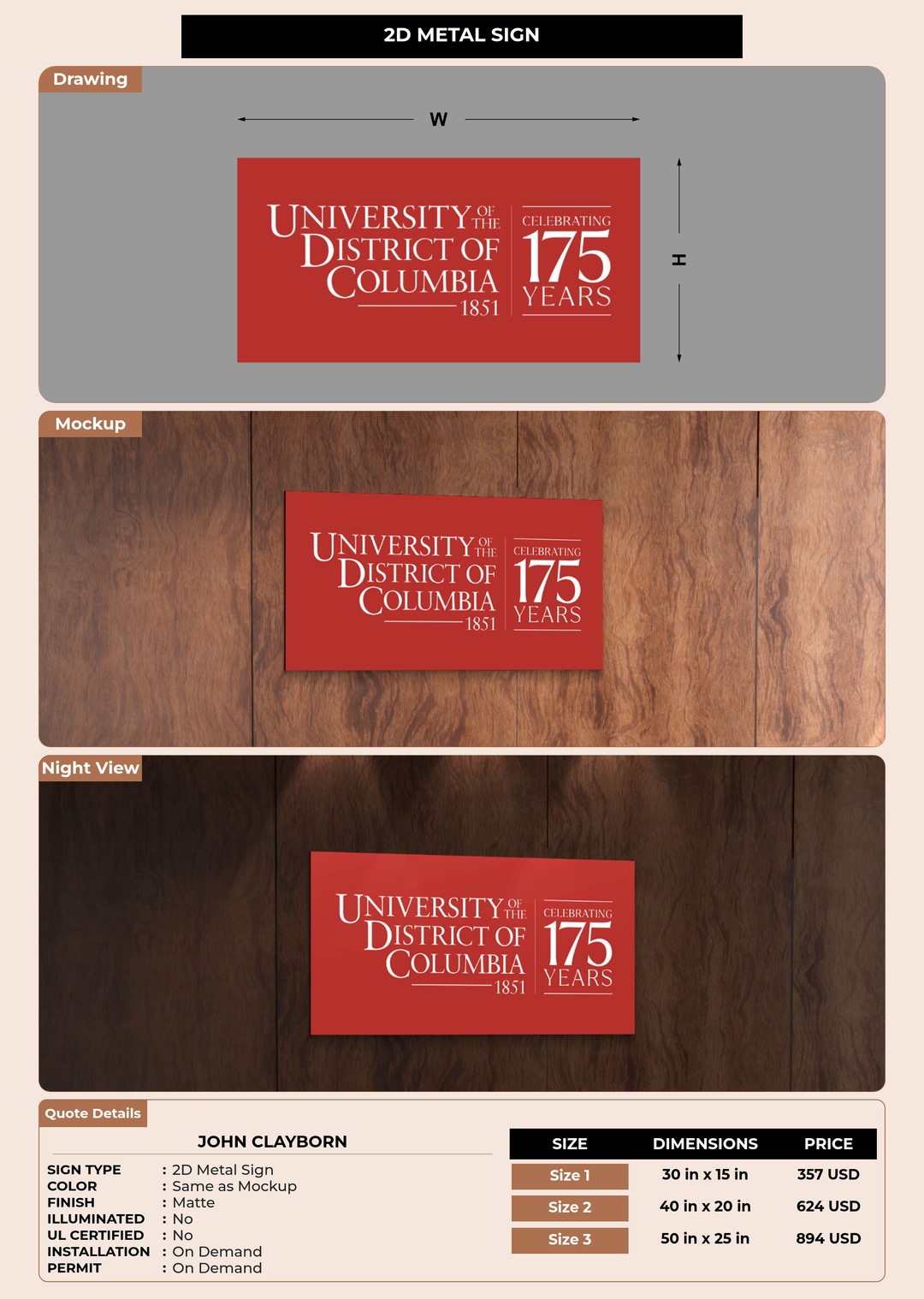 CUSTOM MOCKUP SIGN FOR john clayborn