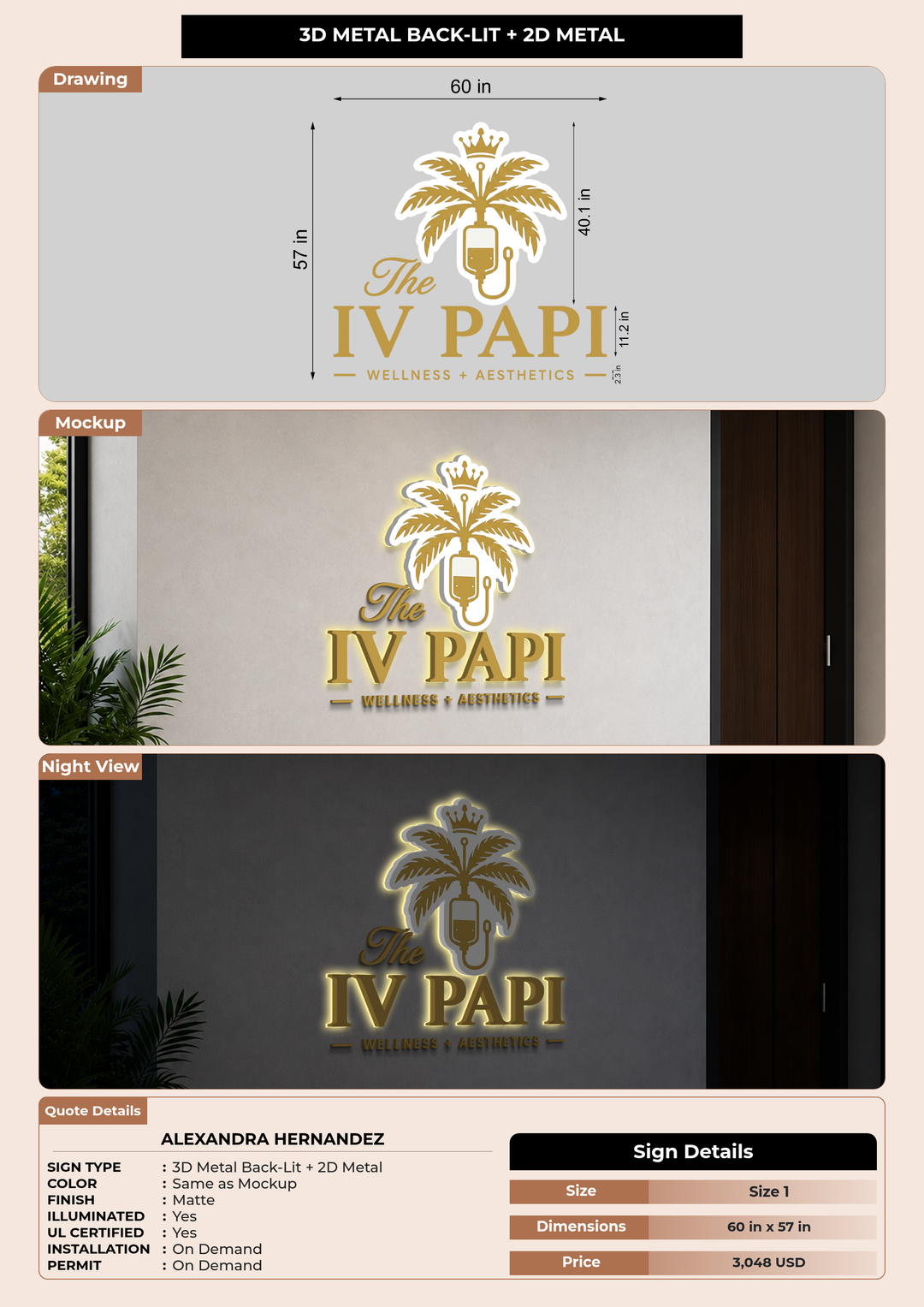 CUSTOM MOCKUP SIGN FOR Alexandra Hernandez