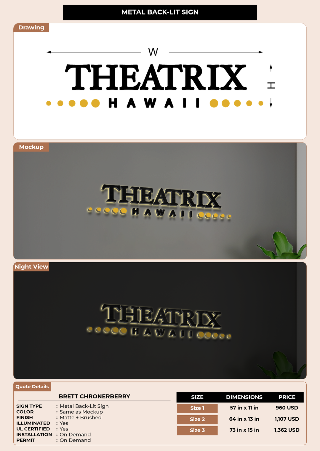 CUSTOM MOCKUP SIGN FOR Brett Chronerberry