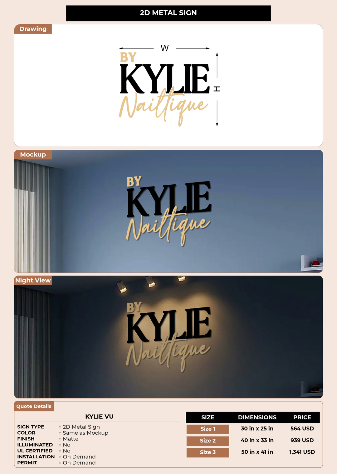 CUSTOM MOCKUP SIGN FOR Kylie Vu