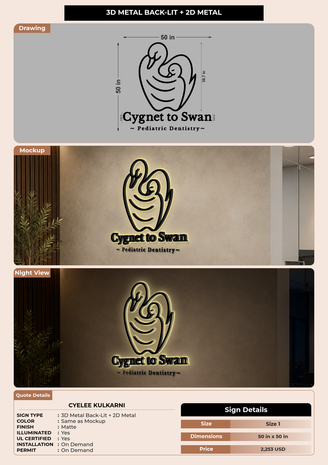 CUSTOM MOCKUP SIGN FOR Cyelee Kulkarni