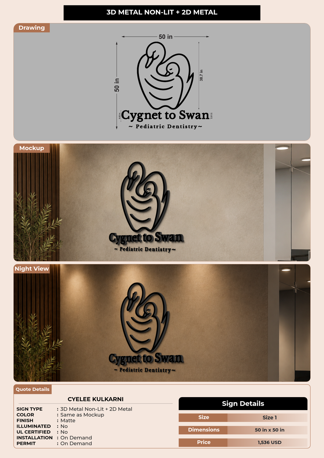 CUSTOM MOCKUP SIGN FOR Cyelee Kulkarni