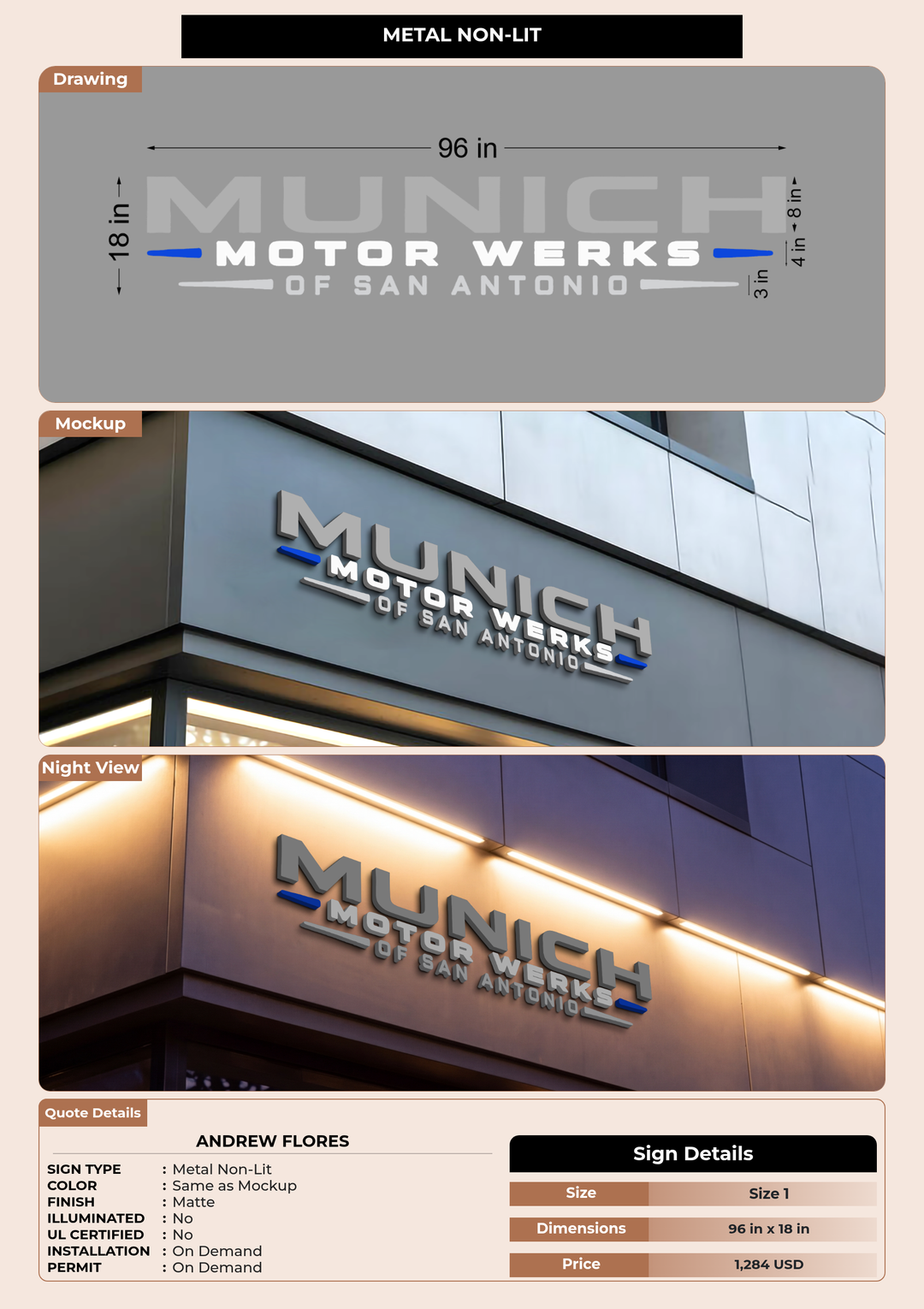 CUSTOM MOCKUP SIGN FOR Andrew Flores