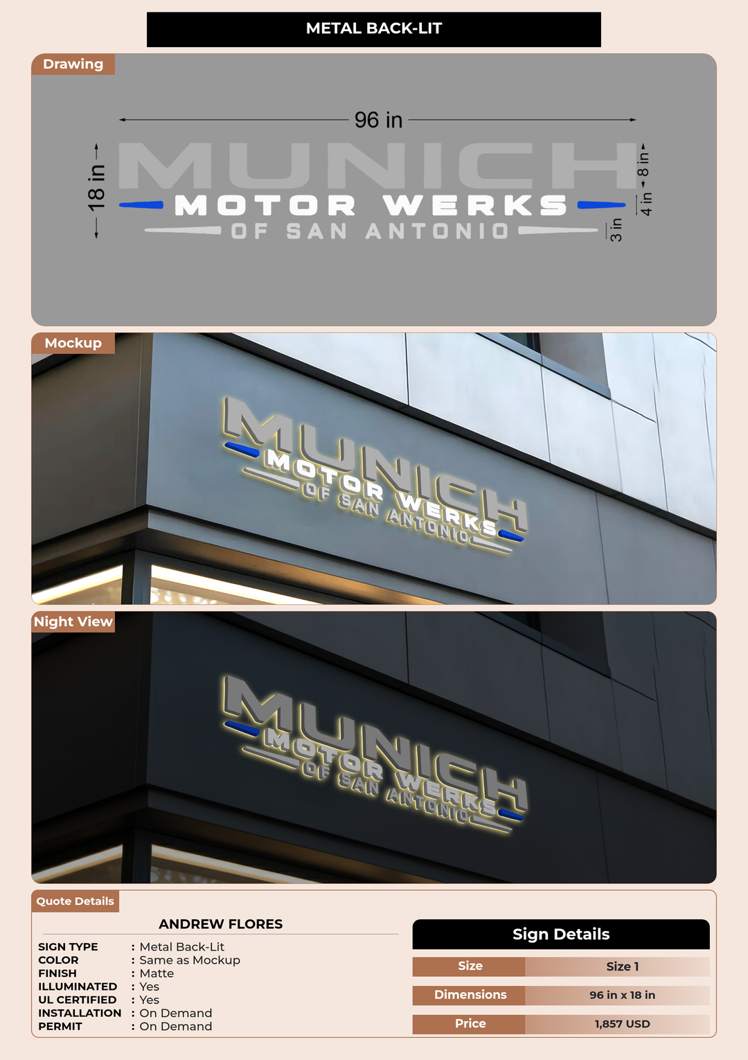 CUSTOM MOCKUP SIGN FOR Andrew Flores