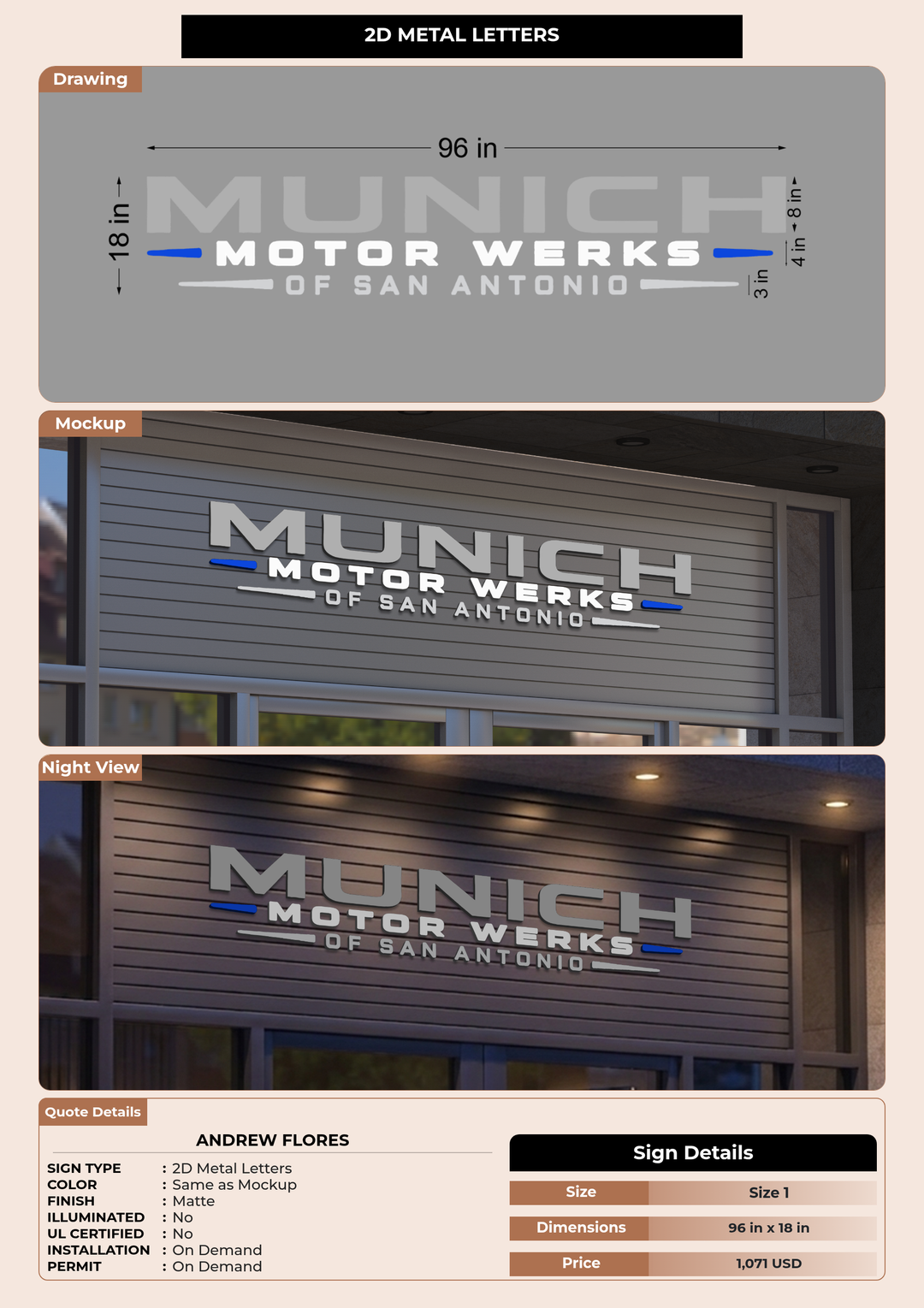 CUSTOM MOCKUP SIGN FOR Andrew Flores