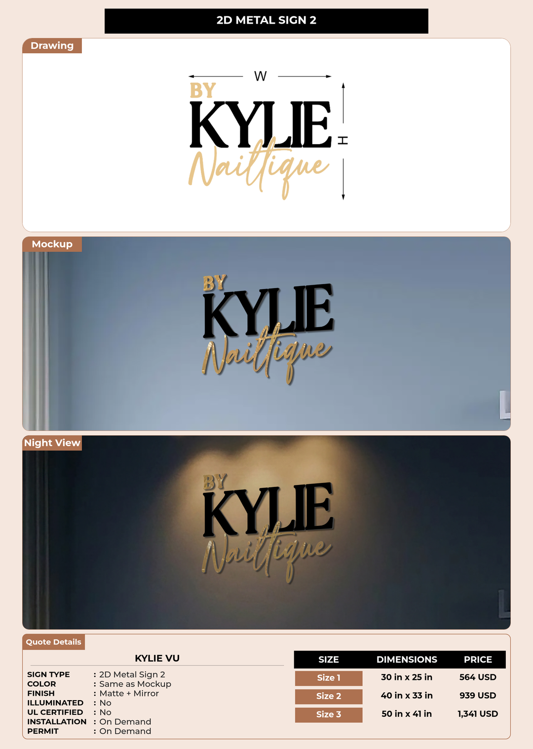 CUSTOM MOCKUP SIGN FOR Kylie Vu