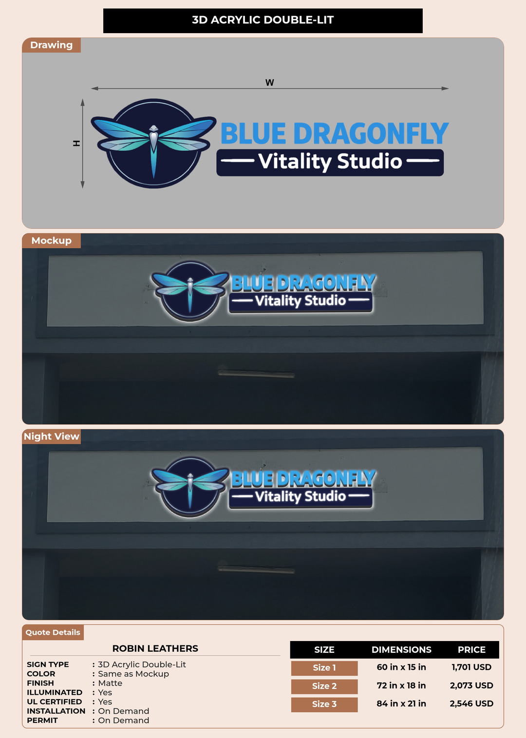 CUSTOM MOCKUP SIGN FOR Robin Leathers