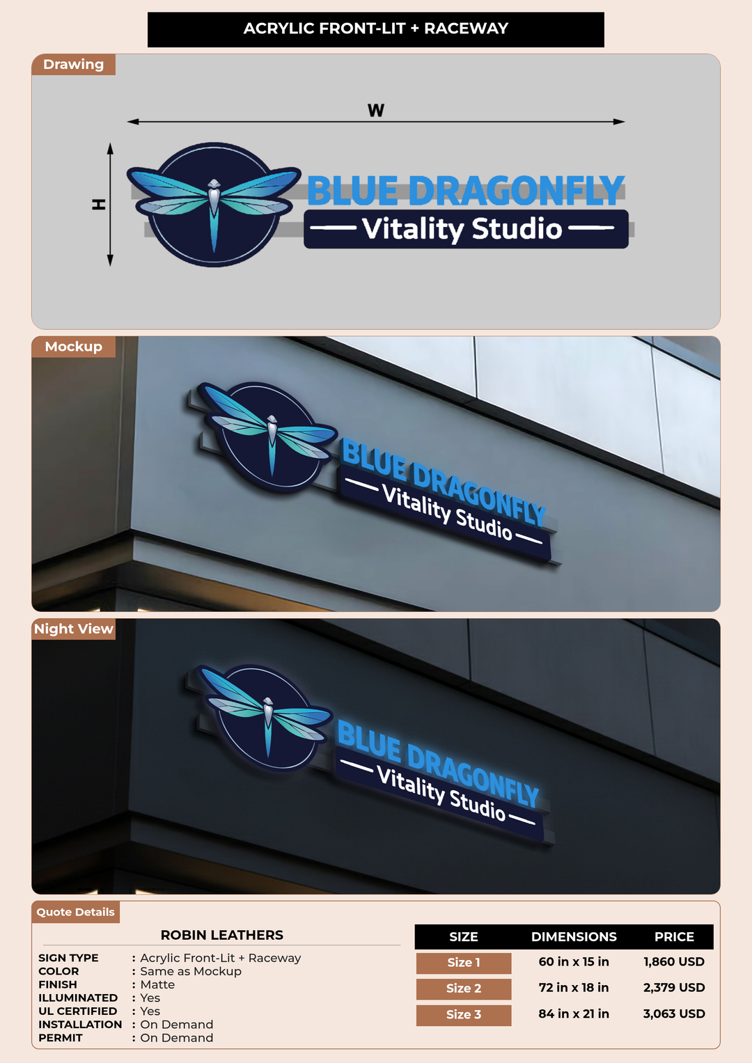 CUSTOM MOCKUP SIGN FOR Robin Leathers