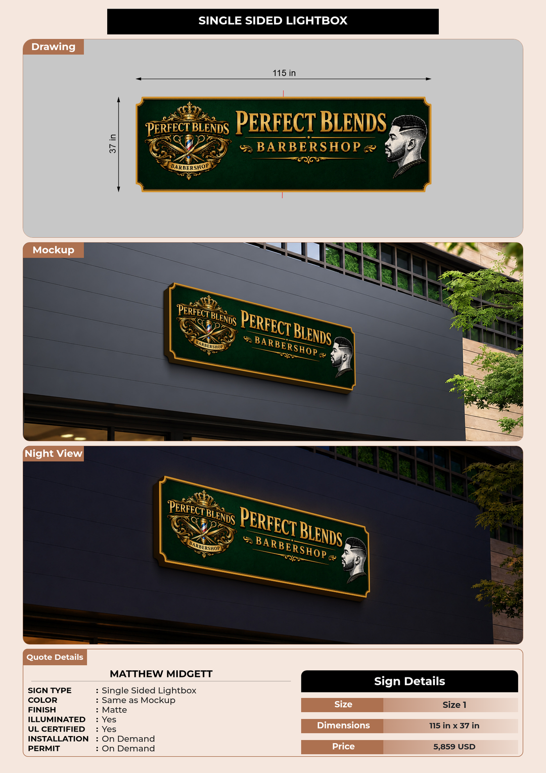 CUSTOM MOCKUP SIGN FOR Matthew Midgett