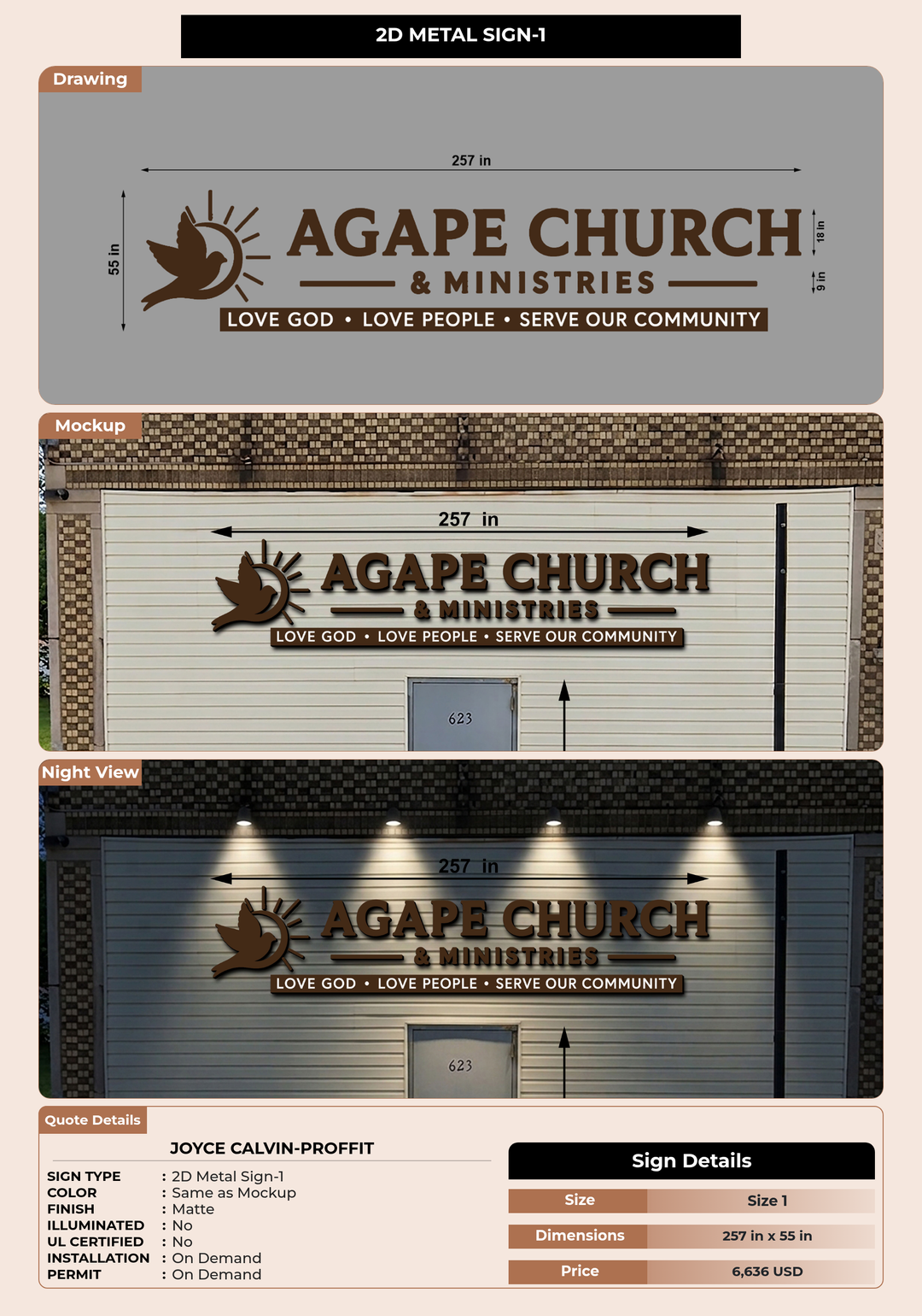CUSTOM MOCKUP SIGN FOR Joyce Calvin-Proffit