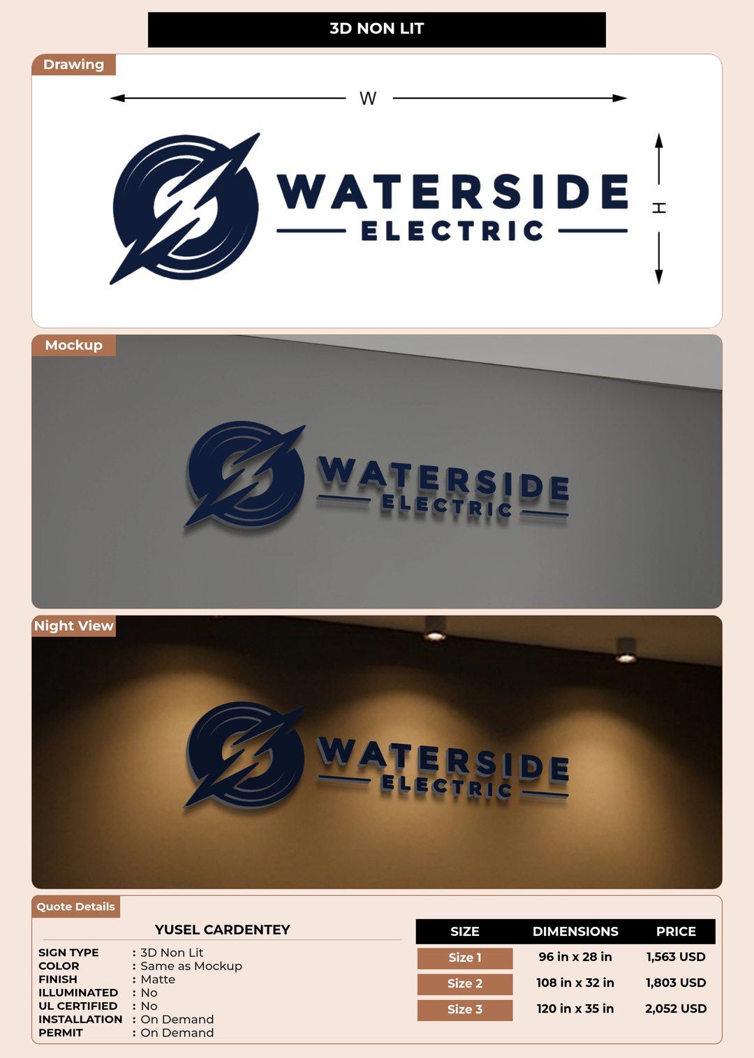 CUSTOM MOCKUP SIGN FOR Yusel Cardentey