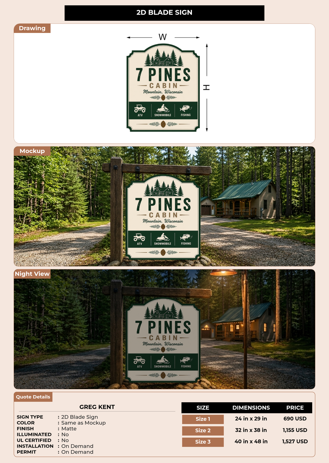 CUSTOM MOCKUP SIGN FOR Greg Kent
