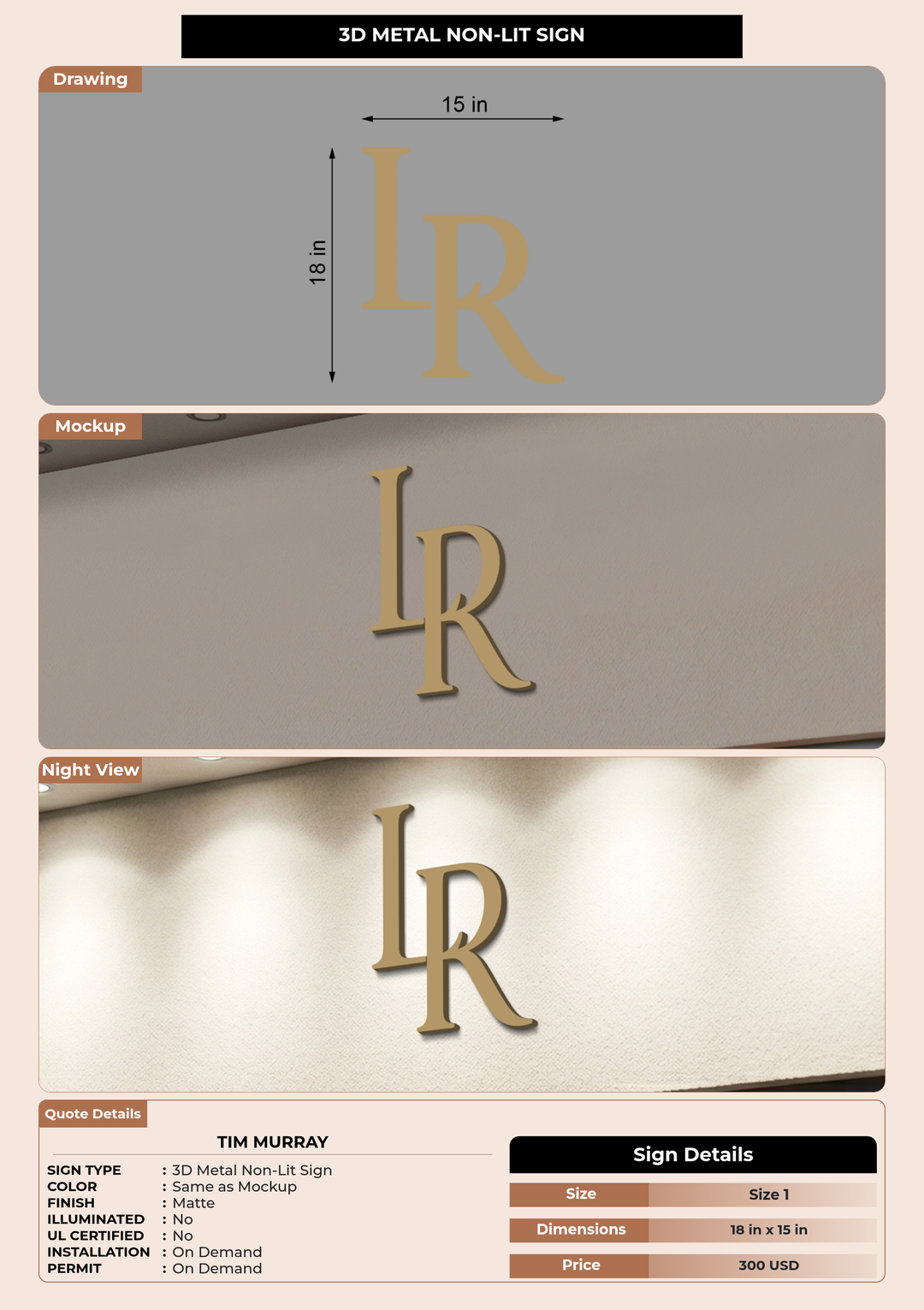 CUSTOM MOCKUP SIGN FOR Tim Murray