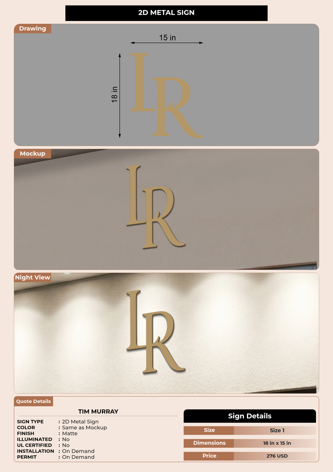 CUSTOM MOCKUP SIGN FOR Tim Murray