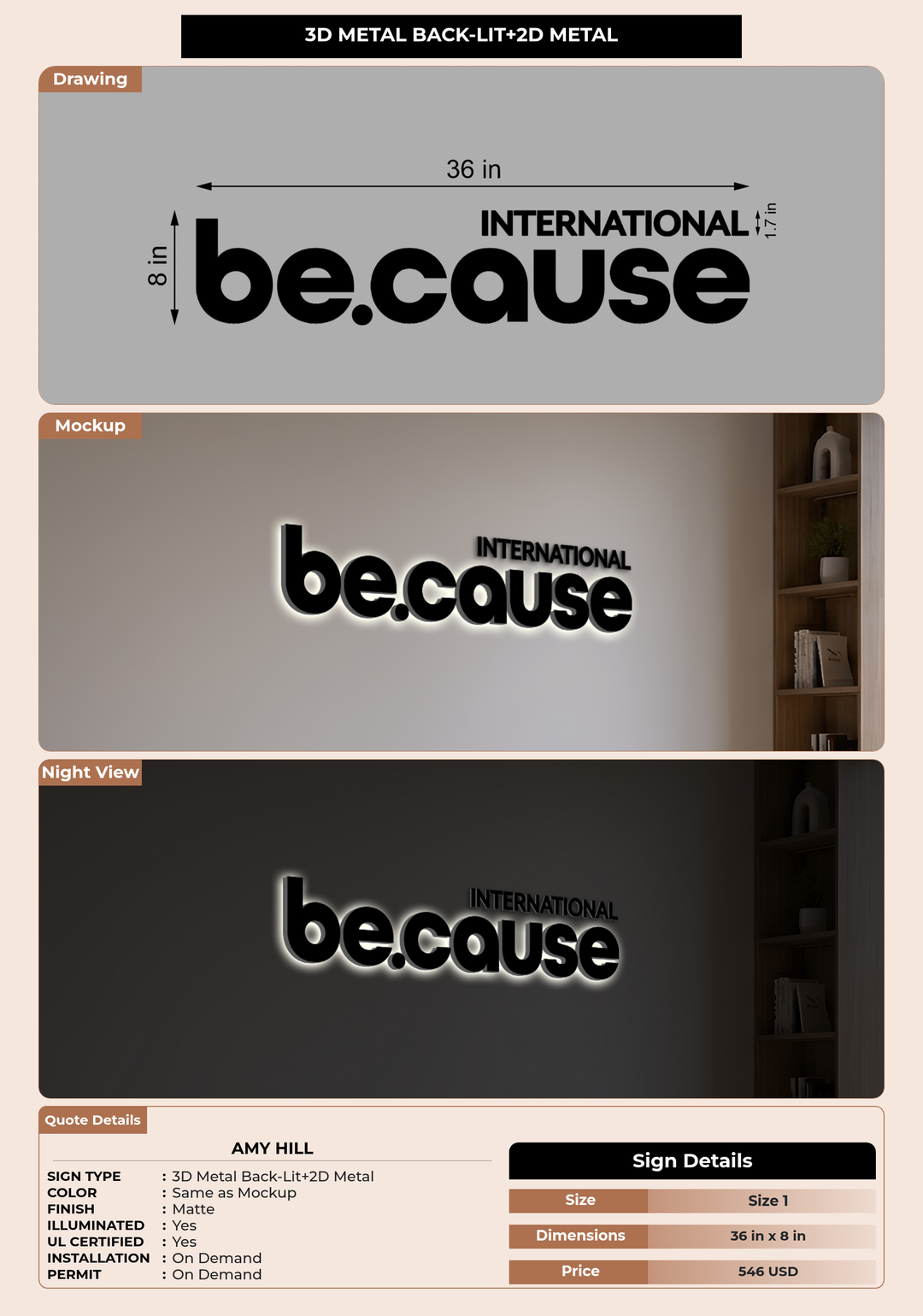CUSTOM MOCKUP SIGN FOR Amy Hill