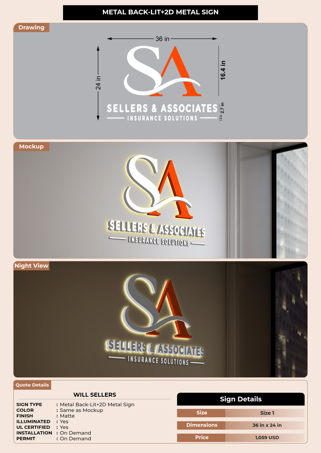 CUSTOM MOCKUP SIGN FOR Will Sellers