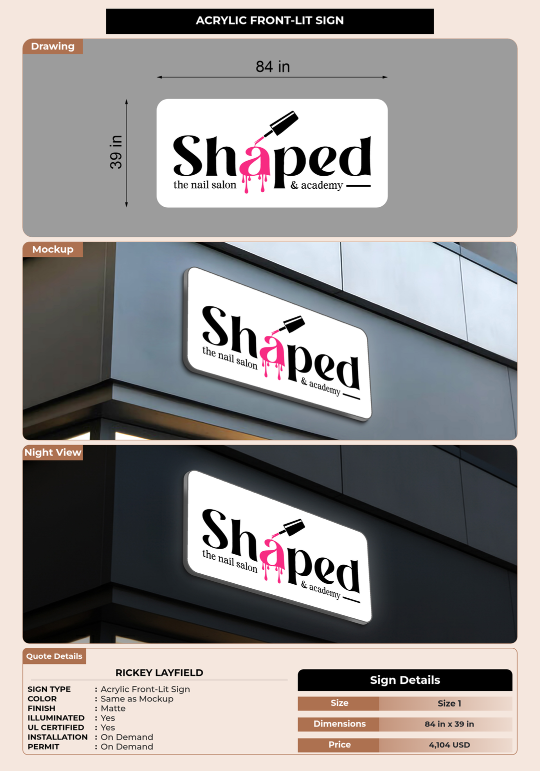 CUSTOM MOCKUP SIGN FOR Rickey Layfield