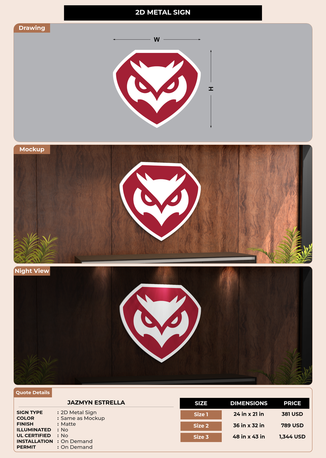 CUSTOM MOCKUP SIGN FOR Jazmyn Estrella