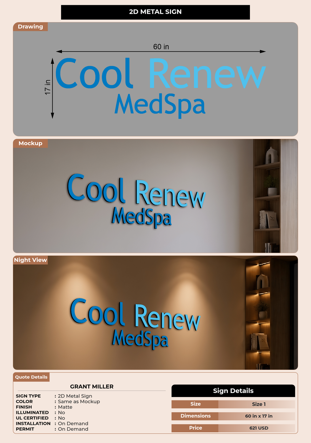 CUSTOM MOCKUP SIGN FOR Grant Miller