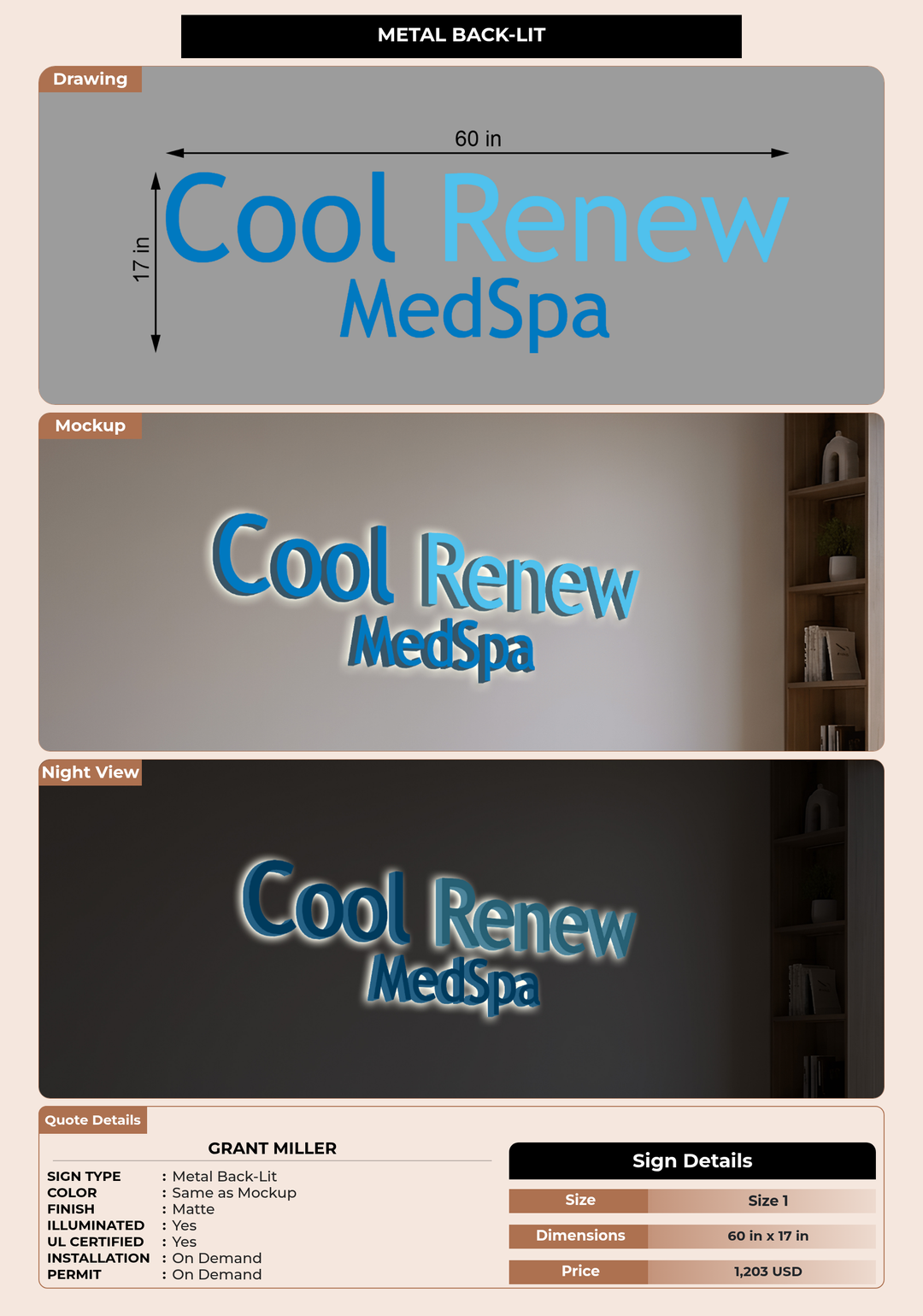 CUSTOM MOCKUP SIGN FOR Grant Miller