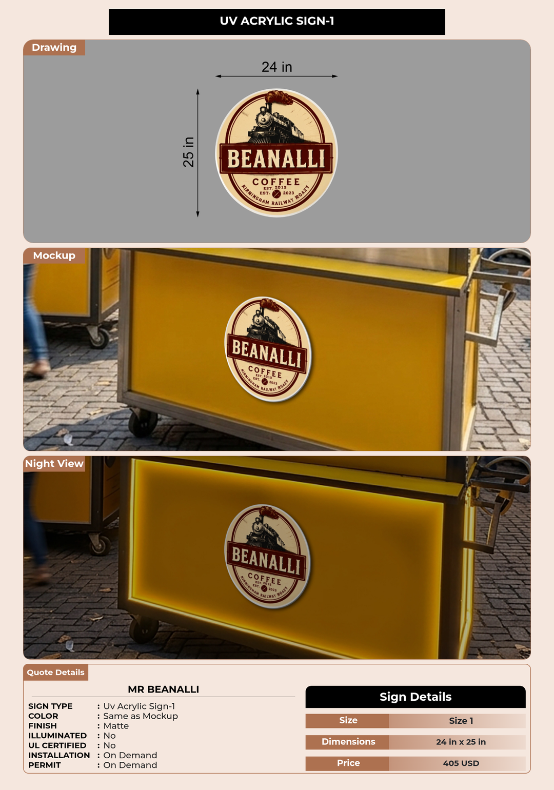 CUSTOM MOCKUP SIGN FOR Mr Beanalli