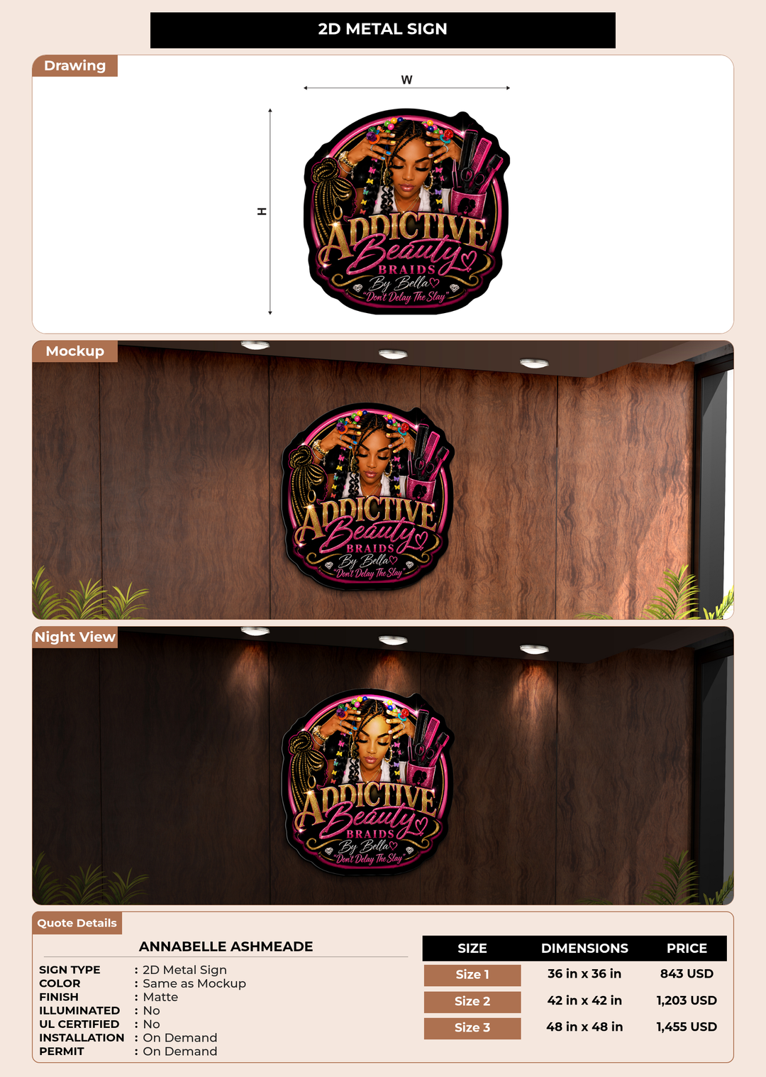 CUSTOM MOCKUP SIGN FOR Annabelle Ashmeade