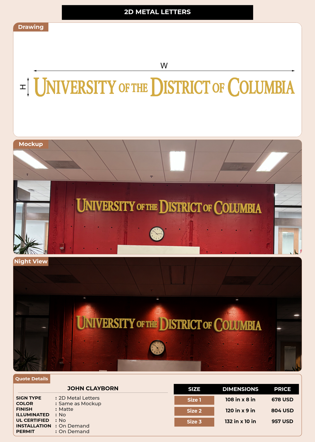 CUSTOM MOCKUP SIGN FOR John Clayborn