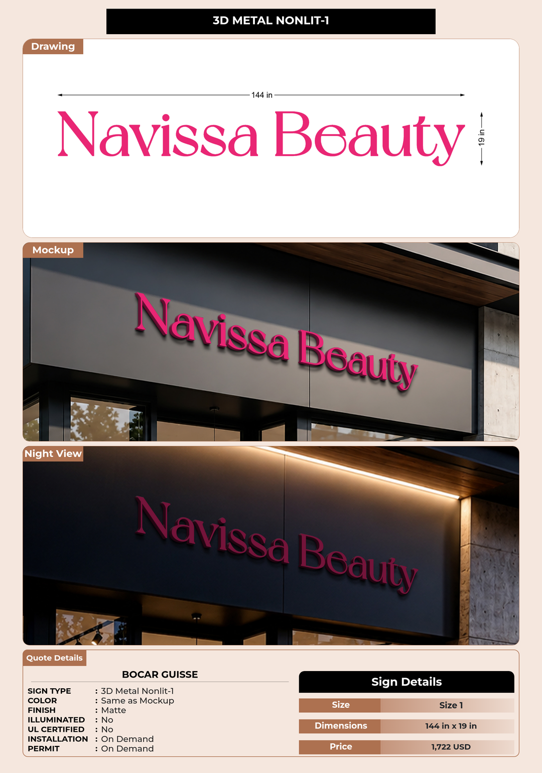 CUSTOM MOCKUP SIGN FOR bocar guisse