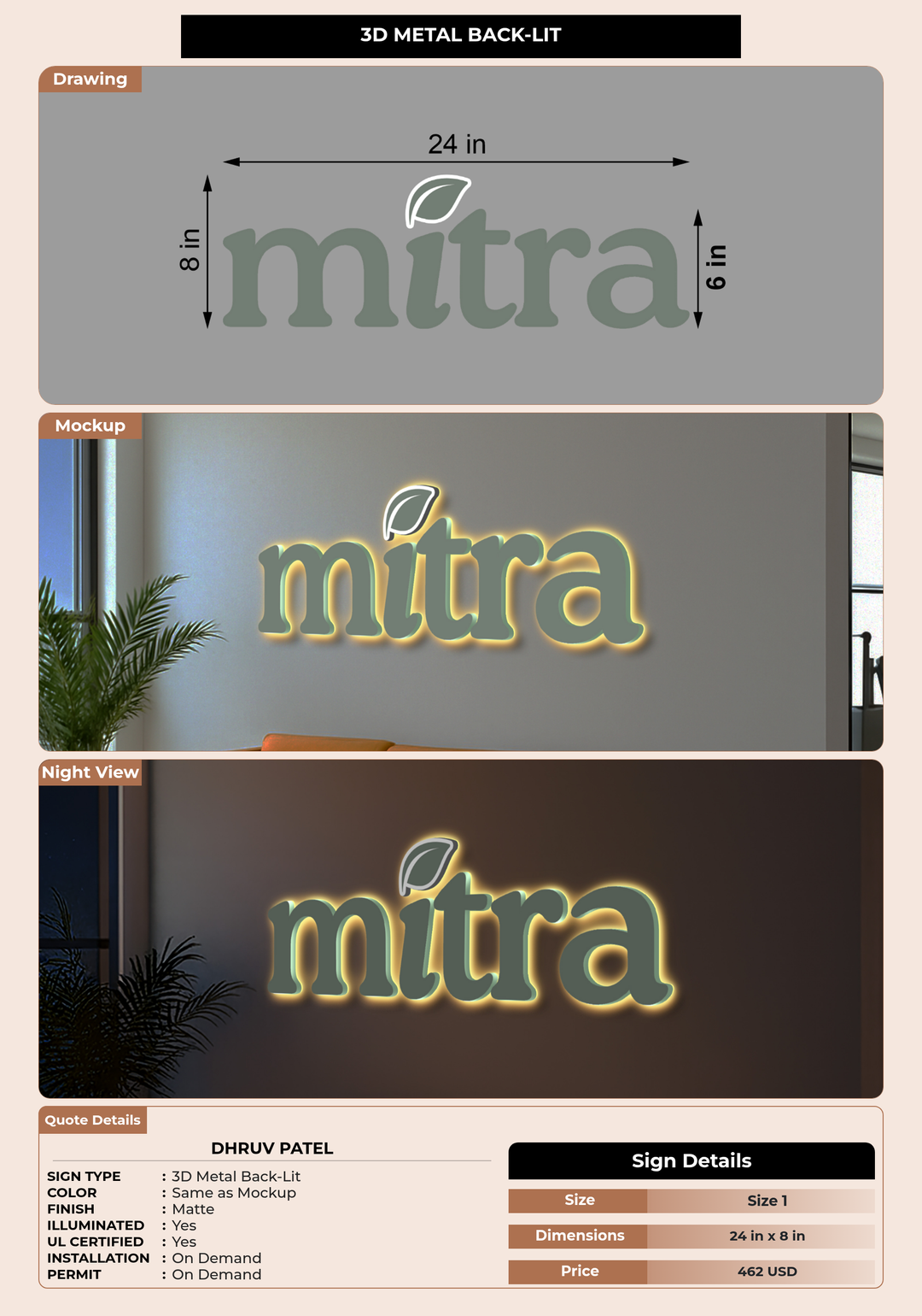 CUSTOM MOCKUP SIGN FOR DHRUV PATEL