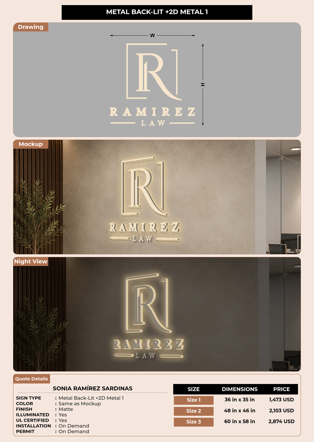 CUSTOM MOCKUP SIGN FOR Sonia Ramírez Sardinas