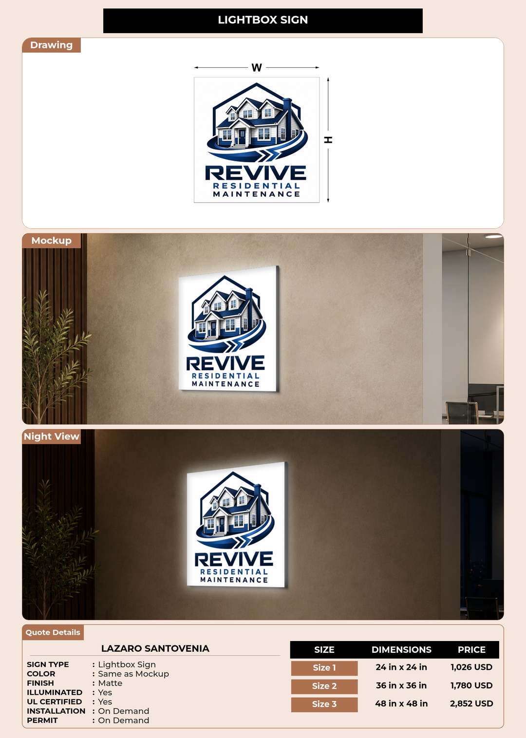 CUSTOM MOCKUP SIGN FOR Lazaro Santovenia