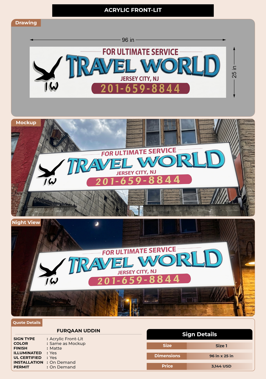 CUSTOM MOCKUP SIGN FOR Furqaan Uddin