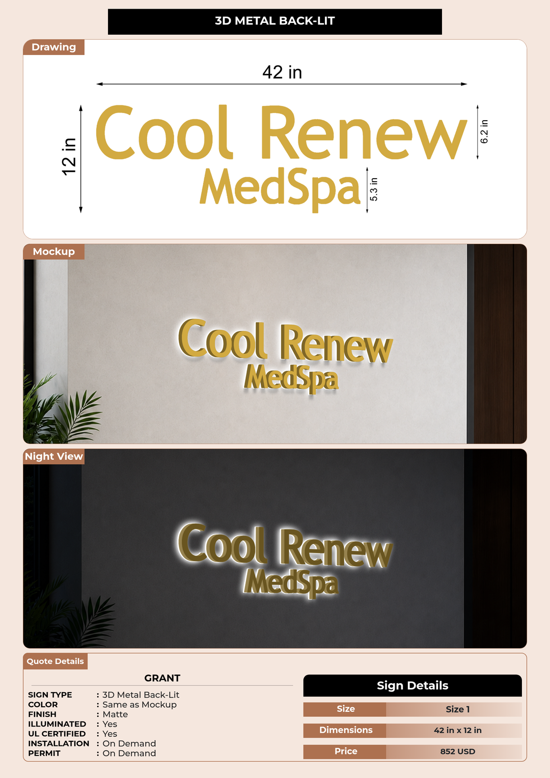 CUSTOM MOCKUP SIGN FOR Grant