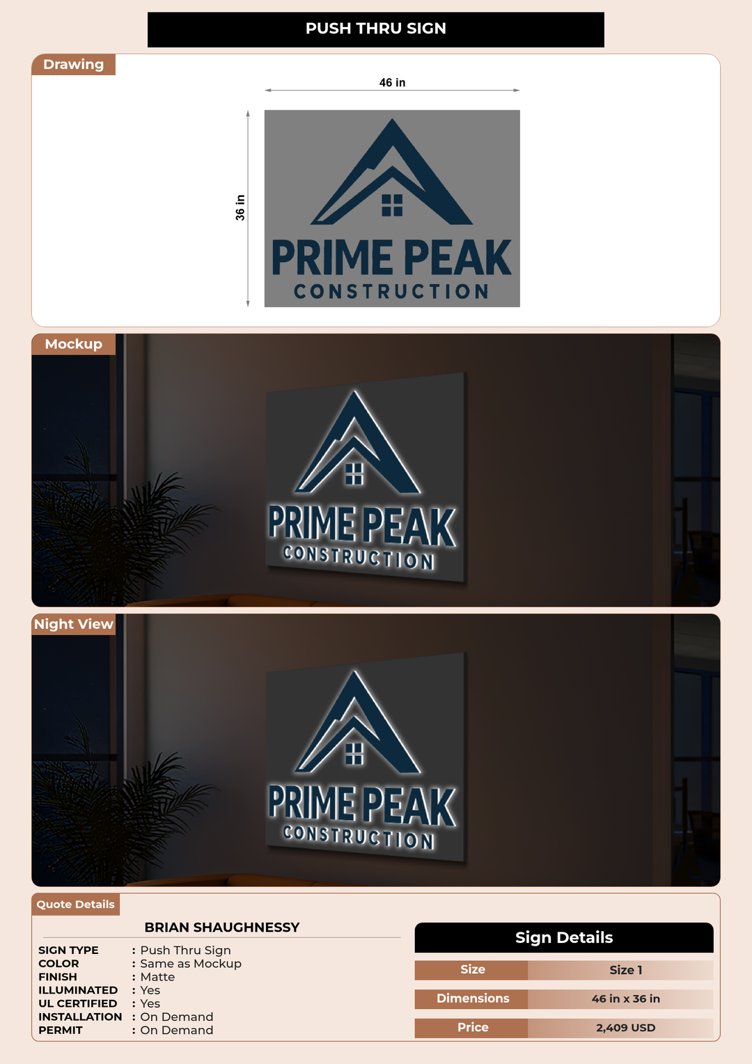 CUSTOM MOCKUP SIGN FOR Brian Shaughnessy