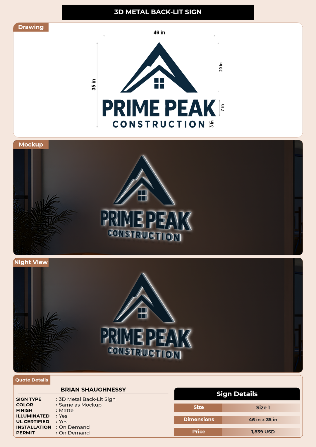 CUSTOM MOCKUP SIGN FOR Brian Shaughnessy