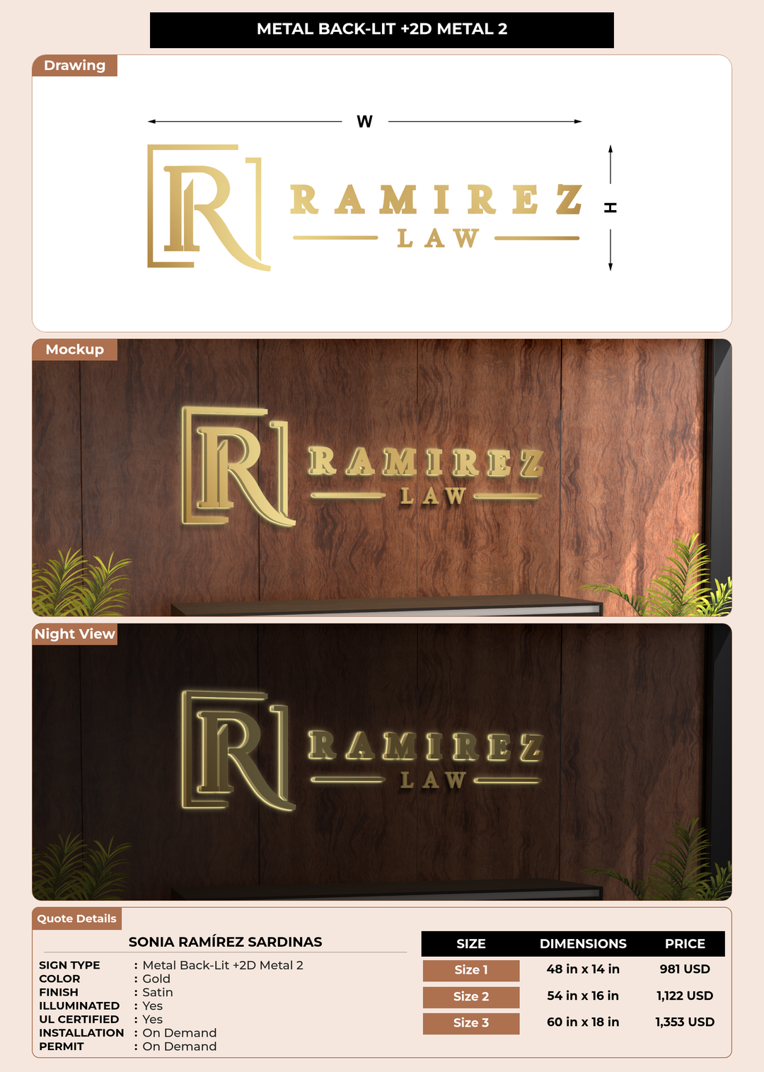 CUSTOM MOCKUP SIGN FOR Sonia Ramírez Sardinas
