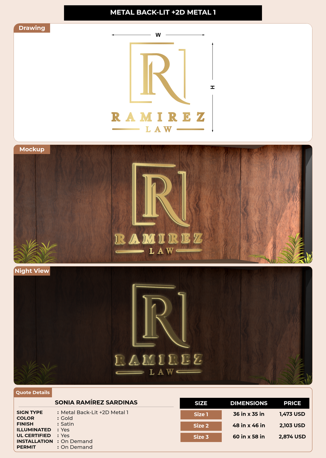 CUSTOM MOCKUP SIGN FOR Sonia Ramírez Sardinas
