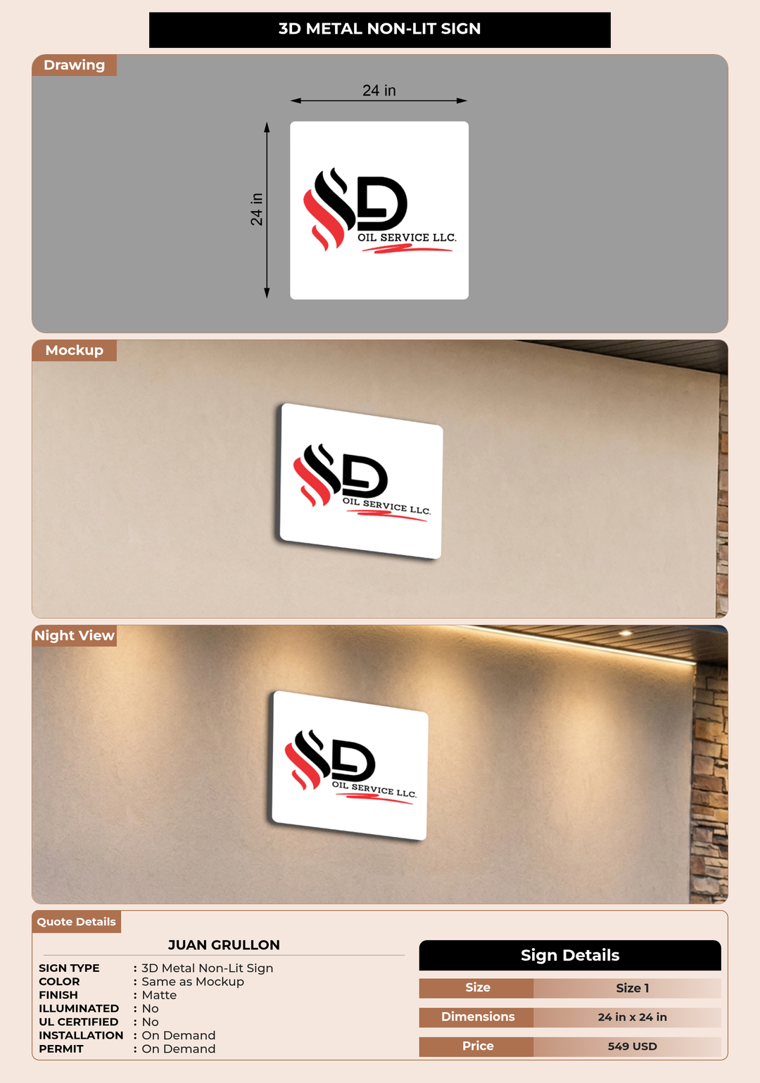 CUSTOM MOCKUP SIGN FOR Juan Grullon