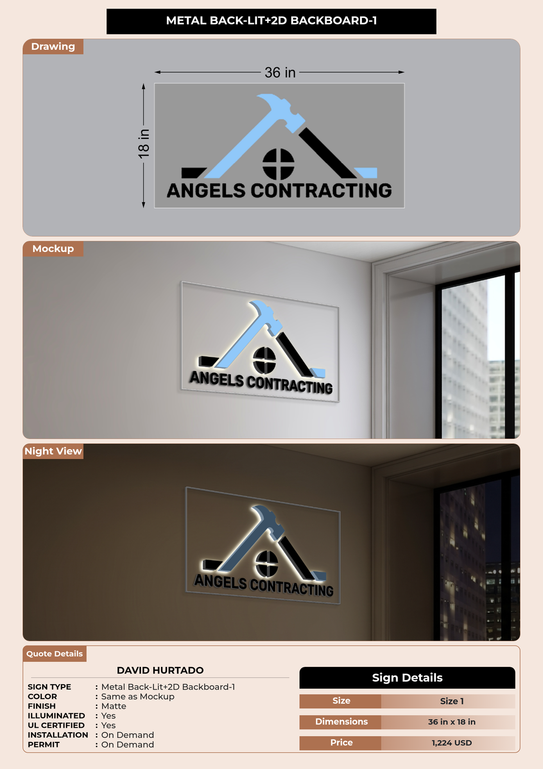 CUSTOM MOCKUP SIGN FOR David Hurtado