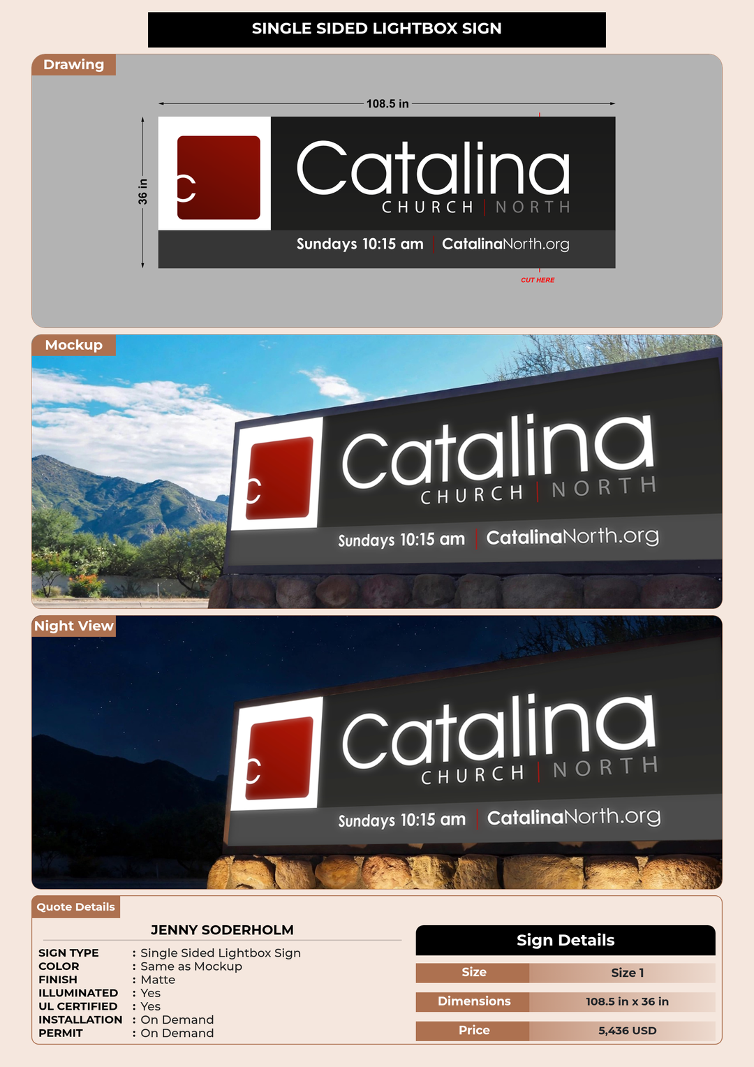 CUSTOM MOCKUP SIGN FOR Jenny Soderholm