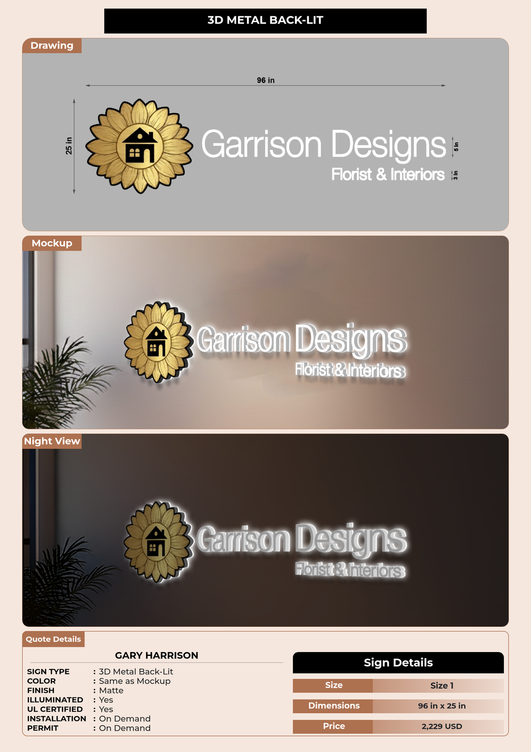 CUSTOM MOCKUP SIGN FOR Gary Harrison